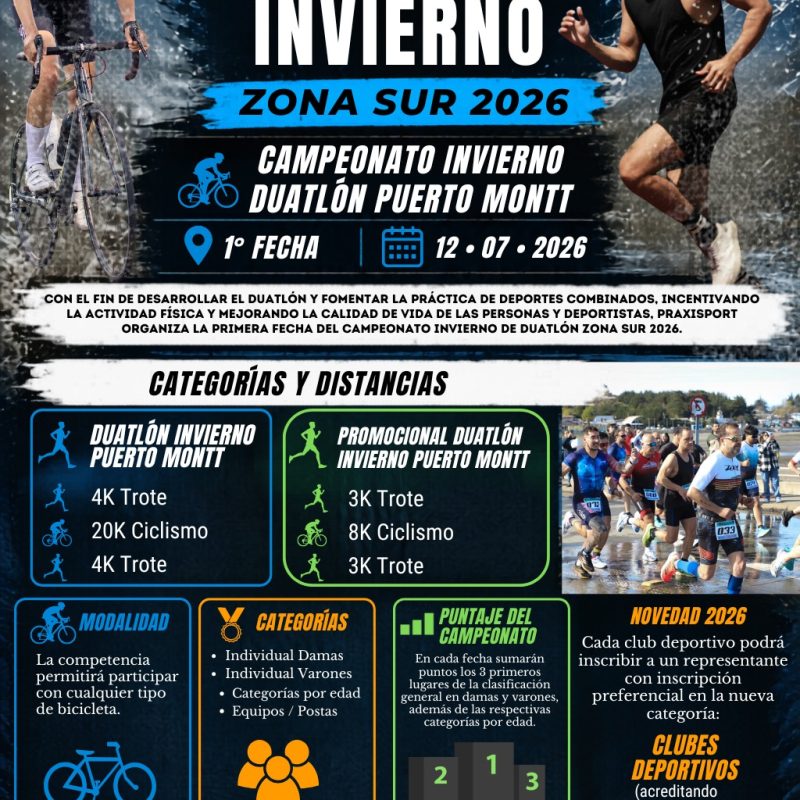 1° FECHA 12-07-2026 CAMPEONATO INVIERNO DUATLÓN SUR