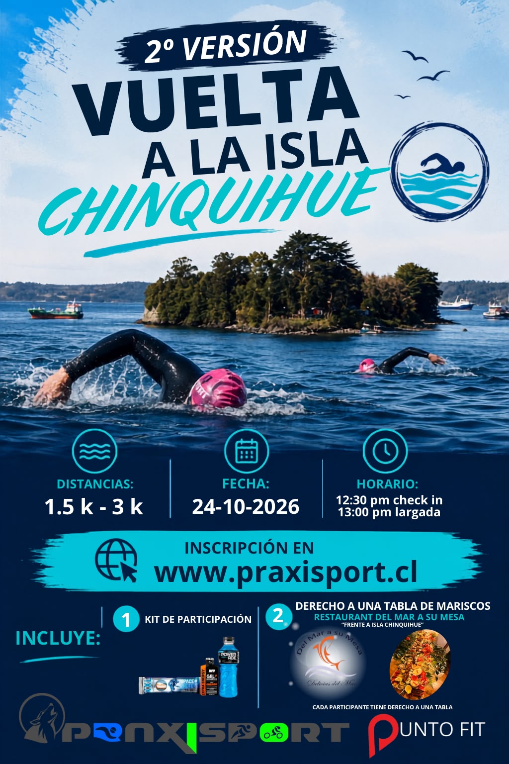 2° VERSIÓN DE AGUAS ABIERTAS "VUELTA A LA ISLA CHINQUIHUE 24-10-2026"